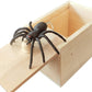 Motiloo Original Spider Prank Box,Handdmade Wooden Pop Out Rubber Spider Scare Box Joke Toys Prank For Kids & Adults Prank Gift Halloween