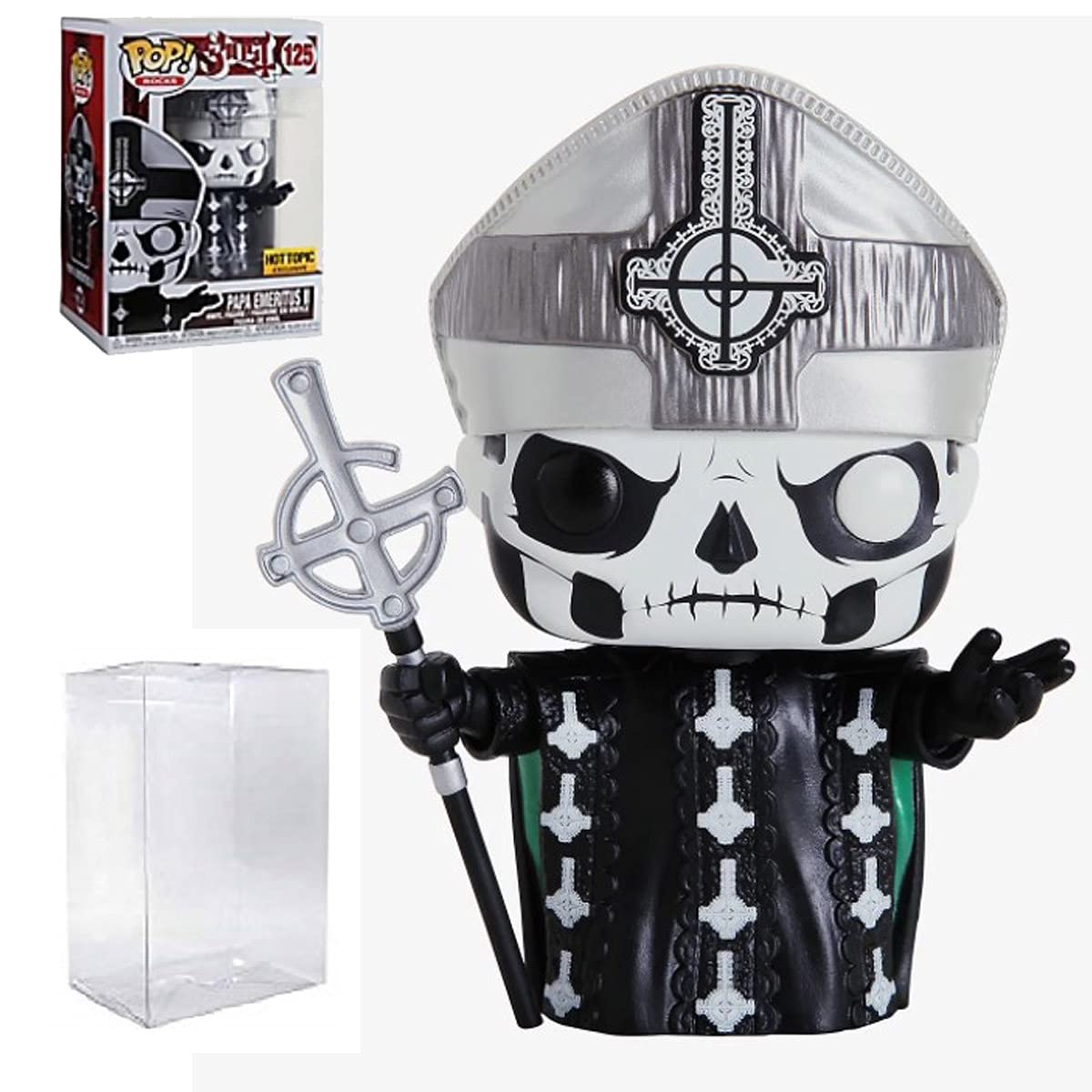 Ghost Pop! Rocks Papa Emeritus Ii Vinyl Figure #125 - Hot Topic Exclusive (Includes An Ecotek Pop Box Protector)