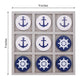 Dennis East Nautical Beach Decor Tic Tac Toe Wooden Game Set - Blue, Perfect for Families and Boat Lovers