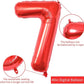 Toniful 40 Inch Large Red Number 70 Balloons Giant Digital 70 Helium Balloons, Foil Mylar Big Number Balloons For 70Th Birthday