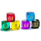 Big Translucent Backgammon Doubling Cube Dice 30Mm, Large Backgammon Doubling Number Dice 1 3/16'', Translucent Smoke