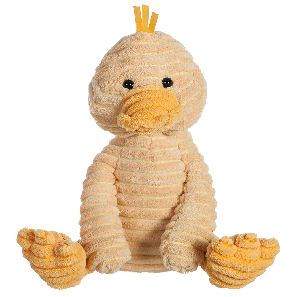 Apricot Lamb Plush Corduroy Duck Stuffed Animal, Soft Cuddly Toy, 8.5 Inches, Small, Perfect for Children