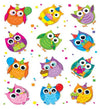 Carson Dellosa Celebrate with Colorful Owls Stickers