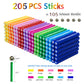310 Pcs Magnetic Building Sticks Blocks Toys  Magnet Educational Toys Magnetic Blocks Sticks Stacking Toys Set for Kids and mature-themed  Non-Toxic Building Toy 3D Puzzle with Storage Bag
