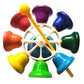 Excluzo Hand Bells 8 Note Diatonic Toddler Musical Instruments Rotatable Metal Musical Bells Music Educational Toy With Percussi