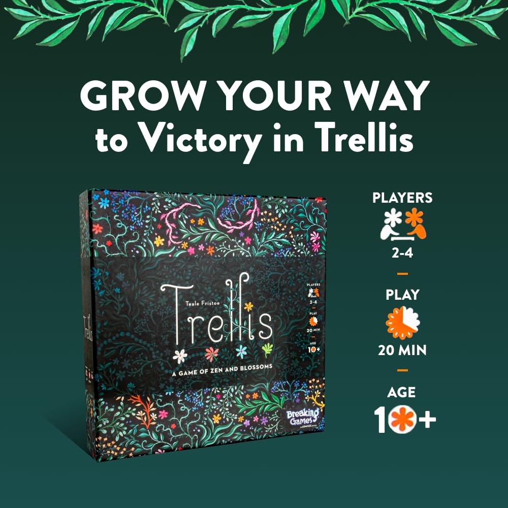 Trellis - Strategic Board Game | Perfect For Game Nights, Parties, And Casual Hangouts Components | Easy To Learn, Fun To Master