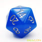 Bescon Jumbo Glowing D20 38Mm, Big Size 20 Sides Dice Blue Glow In Dark, Big 20 Faces Cube 1.5 Inch