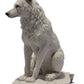 7.75 Inch Wolf Sitting In Snow Decorative Statue Figurine, White