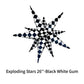 3Pcs 26Inch 3D Black White Explosion Star Foil Balloon, Black White Racing Car Foil Cone Starburst Balloons For Birthday Wedding