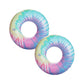 Funboy Giant Inflatable Tie Dye Tube Float, Donut Style Pool Float, Luxury Raft For Summer Pool Parties And Entertainment, Bundle Pack Of 2