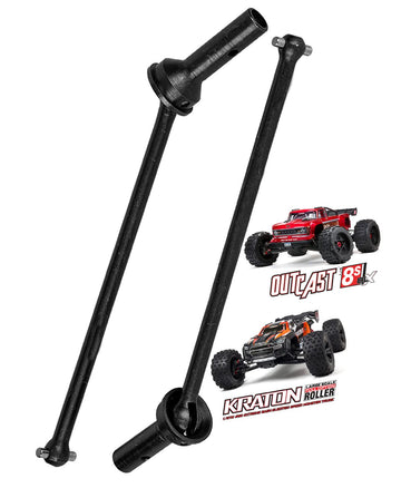 RC Upgrades Parts Drive Shaft CVD for 1/5 Arrma Outcast 8S BLX/Arrma KRATON 8S BLX,ARRCat 2PCS Front/Rear Full Metal Steel for A