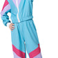 Sizgaroot 80S 90S Retro Windbreaker Set Girls Workout Costume Outfit Track Suit For Girls (Blue, 9-10 Years)