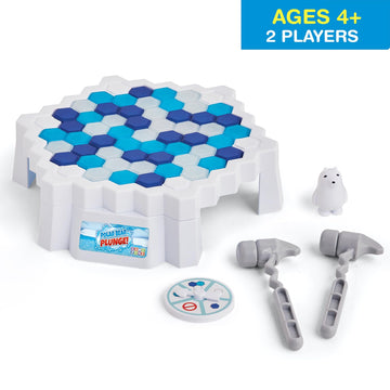 Game Zone Polar Bear Plunge Interactive Tabletop Game - Multiplayer Fun for Ages 4+ - Colorful Family Entertainment