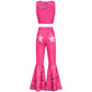 LAUPHIE Girls Pink Costume Dress Cosplay Costumes for Girls Birthday Party Costumes with Accessories 4-17years