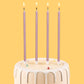 CAKE CODE 24-Count Rose Gold Long Thin Birthday Candles, Cake Candles, Birthday Parties, Wedding Decorations, Party Candles