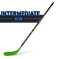 Franklin Sports Power X Junior Street Hockey Stick - 52" Left Handed - Wood/Fiberglass Shaft, ABS Blade, Black/Green