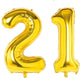 Shopping Time Golden Number Foil Balloons  (32 Inch) (Number 21)