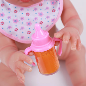 Caranovo Baby Doll Accessories Set - Baby Doll Feeding And Caring With Bottles & Pacifier, Diapers And Bibs Best Doll Pretend Play Set For Kids Gift