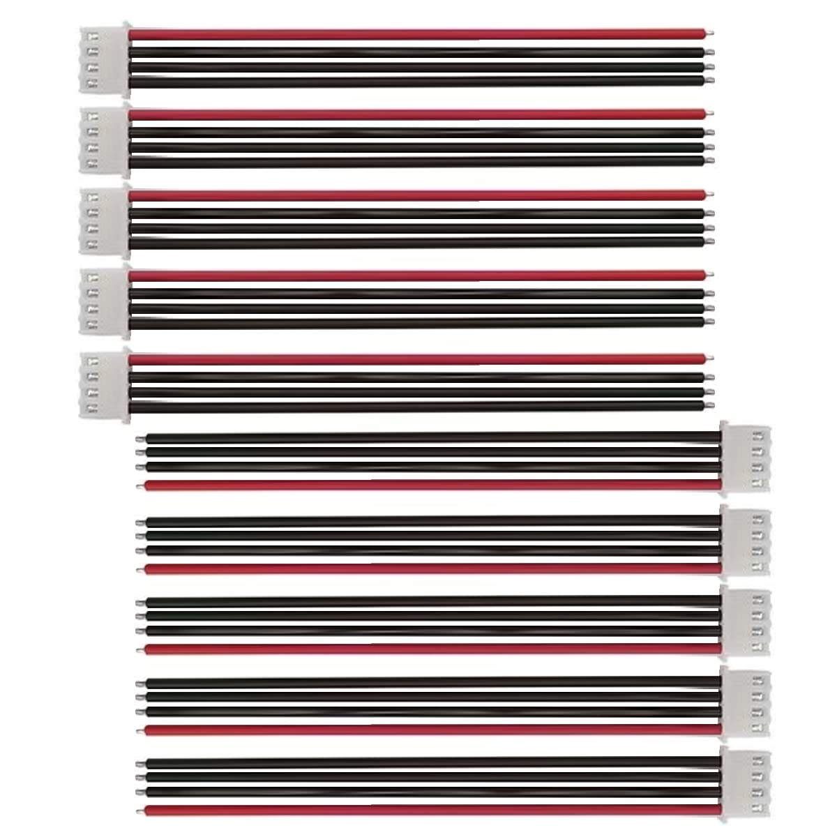 FLY RC 10pcs JST-XH 3S LiPo Balance Plug Extension Cable Battery Charger Connector 22AWG for RC Drone Rechargeable Lipo