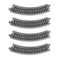 Kato USA Model Train Products UNITRACK Compact Tracks (4-Piece), 150mm/(6'') Radius/45-Degree