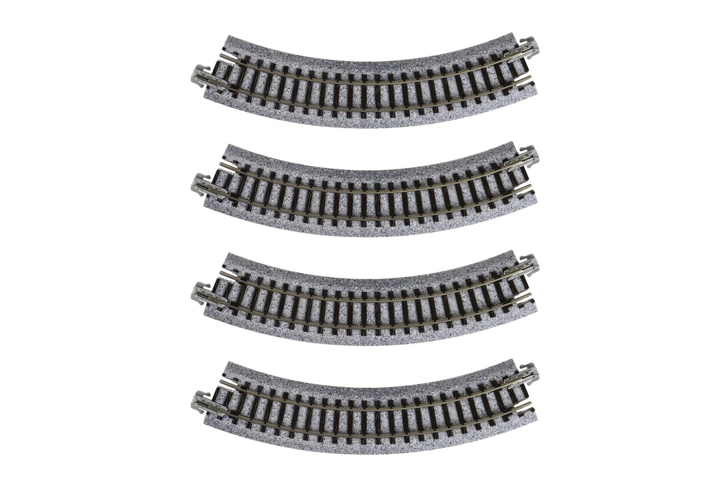 Kato USA Model Train Products UNITRACK Compact Tracks (4-Piece), 150mm/(6'') Radius/45-Degree