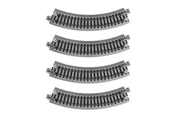 Kato USA Model Train Products UNITRACK Compact Tracks (4-Piece), 150mm/(6'') Radius/45-Degree