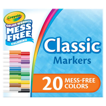 Crayola Color Wonder Marker Refill Set (20Ct), Mess Free Broad Line Markers For Toddlers, Mess Free Coloring For Kids, Toddler Gifts