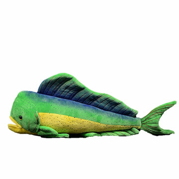 Tiny Heart Simulation Ghost Saury Giant Fish Soft Stuffed Plush Toy 18'' Long, Stuffed Animal Plush Toy Cute Realistic Mahi Mahi
