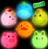 Light Up Bath Toys Toddler No Hole Bath Tub Toys For Baby 6-12 Months Baby Toys 12-18 Months 6Pcs Animal Floating Bathtub Toys F