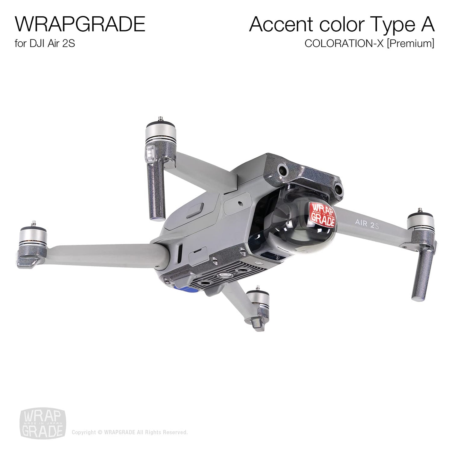 Wrapgrade Skin Compatible With Dji Air 2S | Accent Color A (Coloration-X)