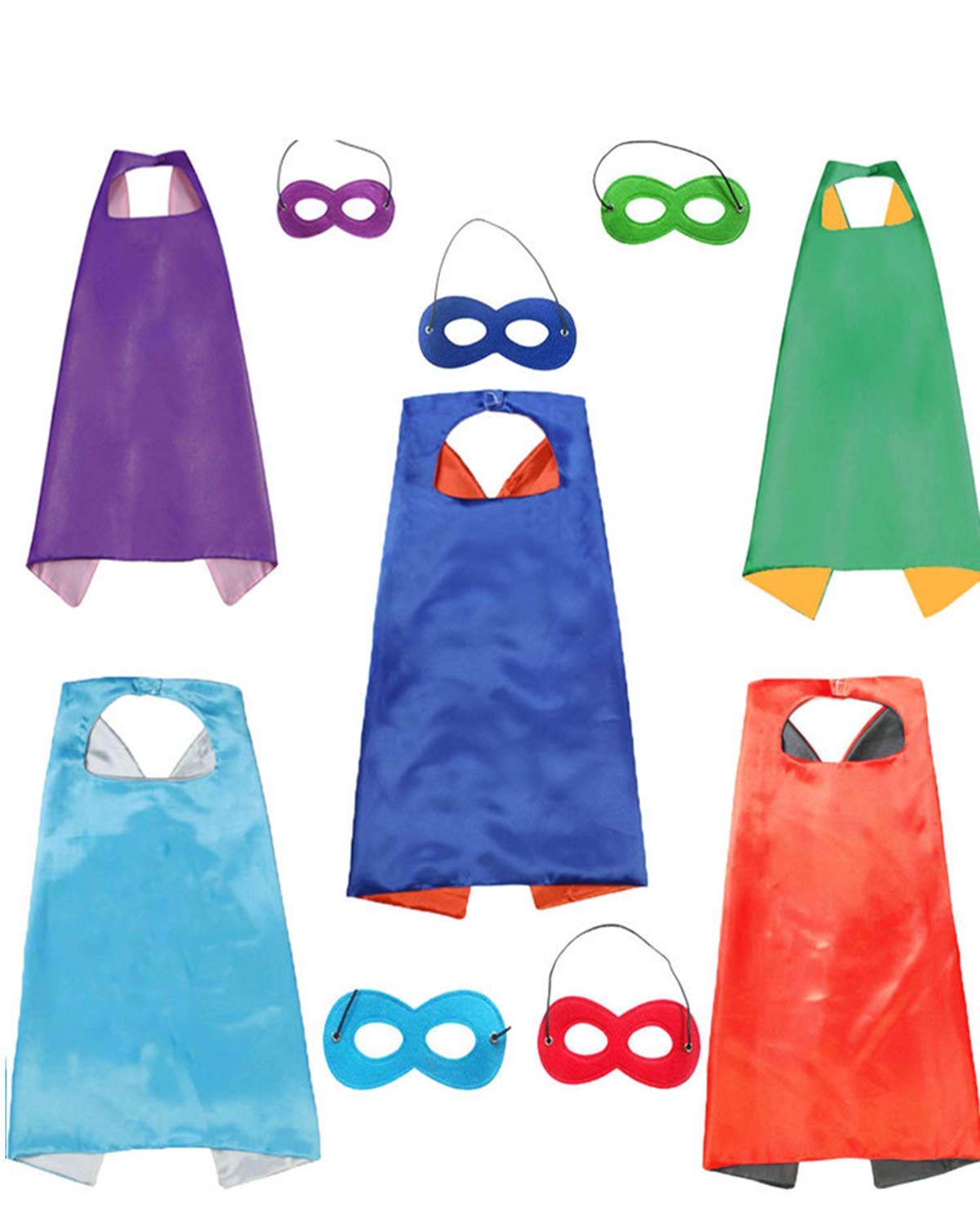 Beacone Hero Capes And Mask For Kids Role Playing Halloween Costumes Birthday Party Dress Up