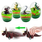 Easter Egg Prefilled with Dinosaur Pull Back Cars Toys, 4 Pcs Jumbo T-Rex Triceratops Dino for Basket Stuffers, Party Favors, Gi