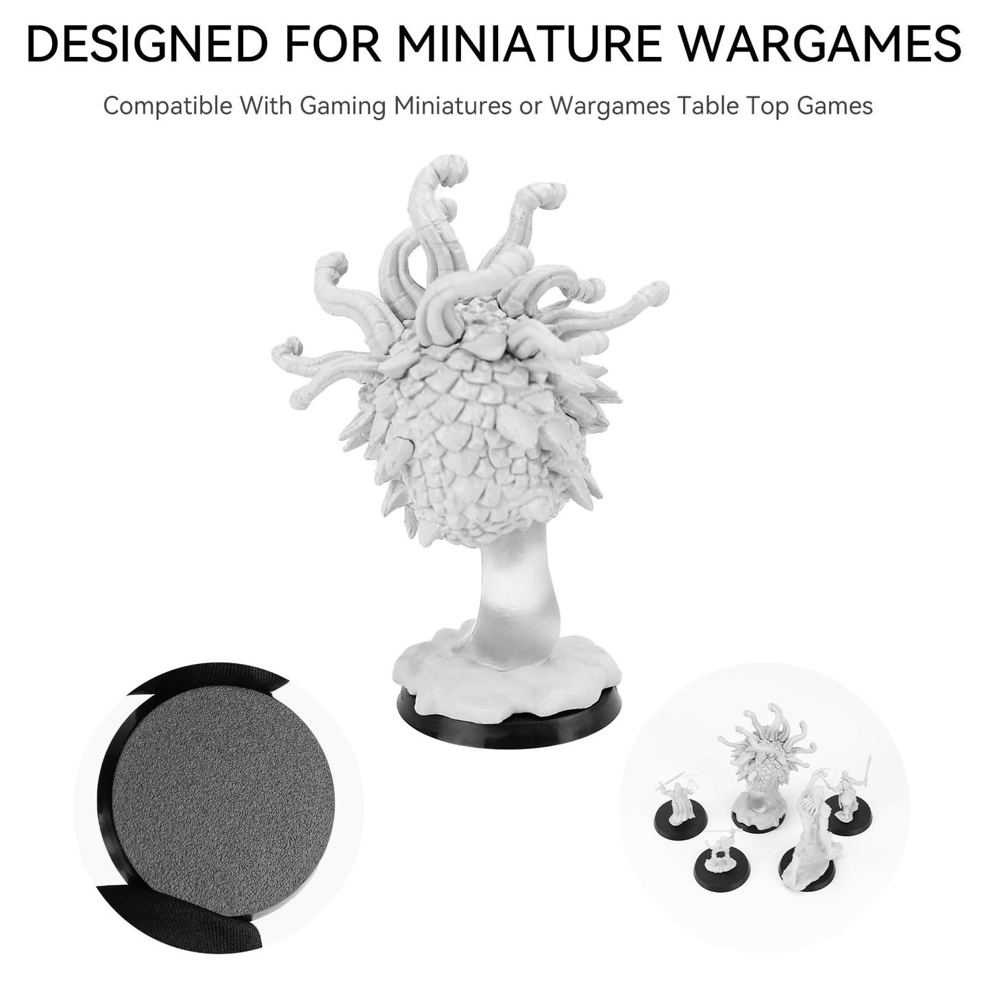Titawu 100Pcs Miniature Bases+120Pcs Adhesive, 40Mm/1.57Inch Textured Plastic Black Round Model Base For Gaming Miniatures Or Wa