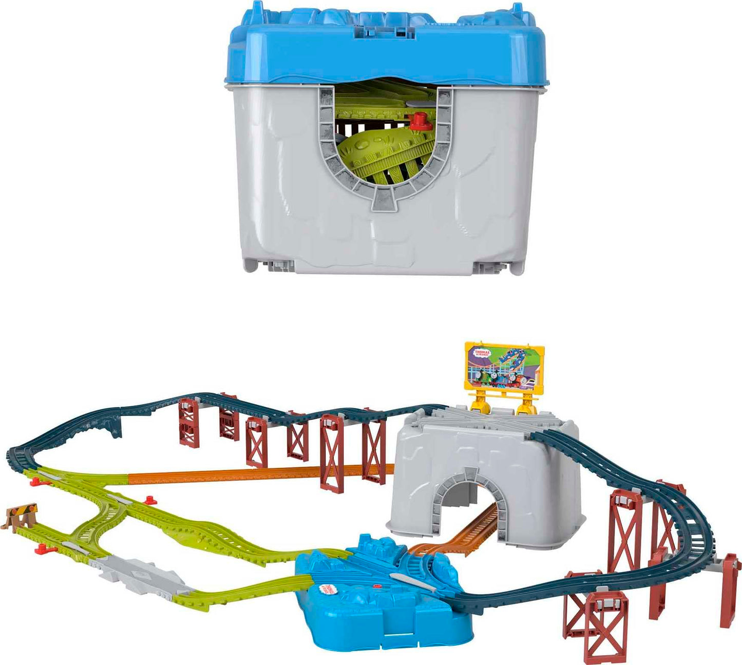 Thomas & Friends Toy Train Tracks Set, Connect & Build Bucket, 34-Piece Expansion Pack for Diecast & Motorized Trains, Age 3+ Ye