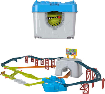 Thomas & Friends Toy Train Tracks Set, Connect & Build Bucket, 34-Piece Expansion Pack for Diecast & Motorized Trains, Age 3+ Ye