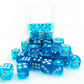 Bescon 12Mm 6 Sided Dice 36 In Brick Box, 12Mm Six Sided Die (36) Block Of Dice, Translucent Lake Blue