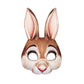 Hosfairy 1Pcs Halloween Animal Mask Half Face Rabbit Ear Mask for Halloween Easter Costume Party Cosplay Props (Yellow)