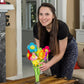 Tplay Flower Plush Kids Toy: Bendable Stem Stuffed Sunflower - Soft Bendy Felt Bouquet Set Age 2-4