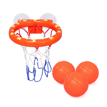 Zoordo Bath Toys Bathtub Basketball Hoop Balls Set For Toddlers Kids With Strong Suction Cup Easy To Install,Fun Games Gifts In