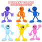 Artcreativity Bendable Smile Figures, Set Of 12 Smile Face Flexible Men, Birthday Party Favors For Boys And Girls, Stress Relief Fidget Toys For Kids And Adults, Easter Basket Stuffers, Piñata Fillers