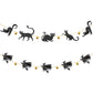 Pinkblume Halloween Party Decorations Kit Jingle Bell Black Cat Banner And 3D Flying Witches Garland For Happy Halloween Theme C