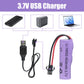 AODTOSIP 2 Pack 3.7V 800mah Li-ion Battery SM 2P Plug with USB Chargers, SM-2P Plug RC Rechargeable Battery for Double Sided RC