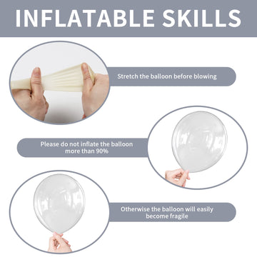 Labeol Clear Balloons Different Sizes 151Pcs 18/12/10/5 Inch Clear Balloon Garland Arch Kit Quality Transparent Latex Balloons Decorations For Party Birthday Graduation Wedding