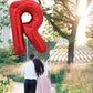 Toniful 40 Inch Large Bright Red Letter Balloons A-Z, Giant Jumbo Helium Foil Mylar Big Letter R Balloons For Birthday Party Ann