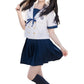 Beautifulfashionlife Girls`S Japan Back To School Uniform Pleated Cosplay Costumes Skirts Dark Blue