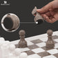 Radicaln Marble Chess Set 15 Inches White And Grey Oceanic Handmade Chess Sets For Adults -1 Chess Board & 32 Chess Pieces - Board Chess Game 2 Player
