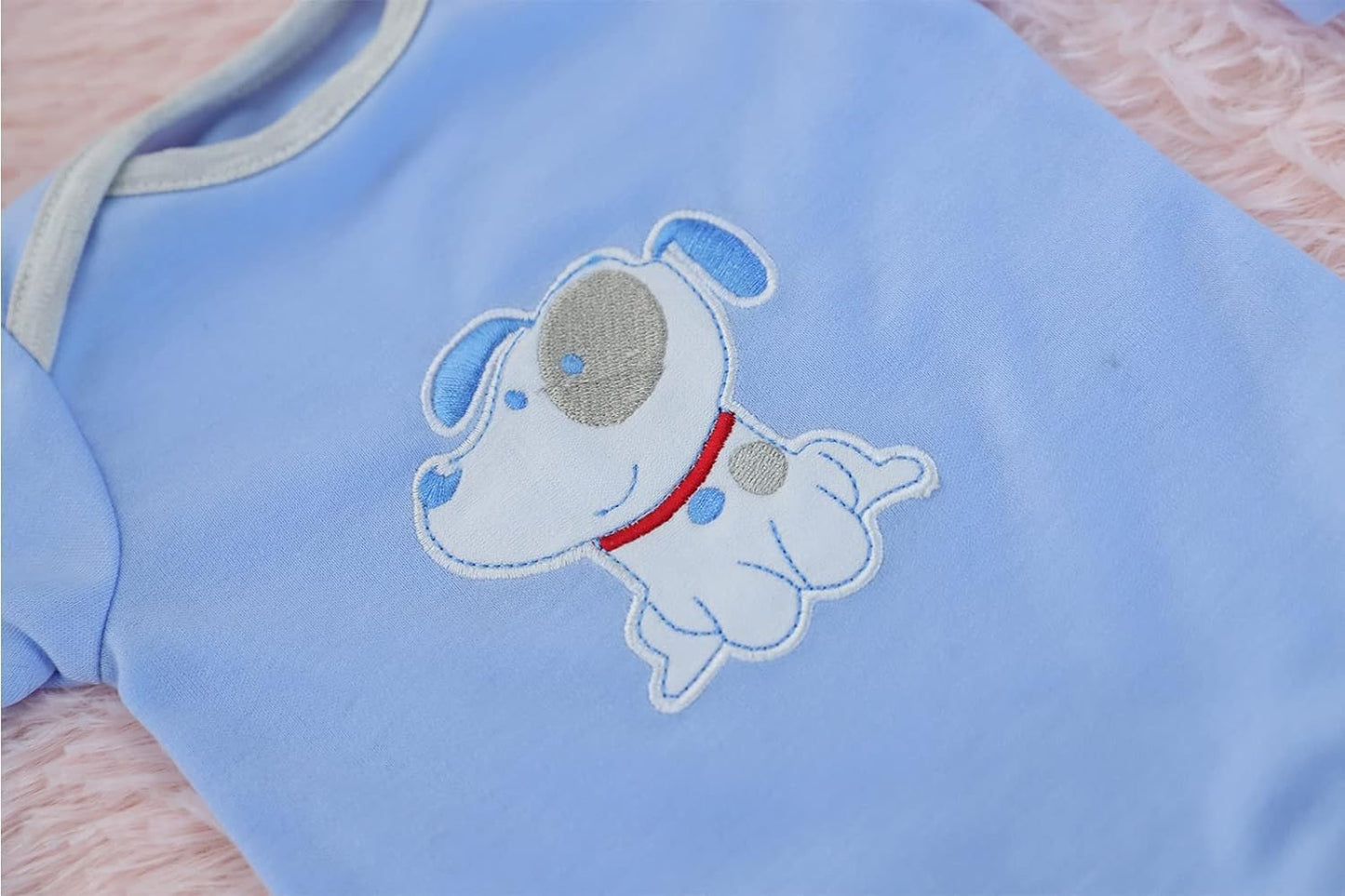 Scnbom Reborn Baby Dolls Boy Clothes For 17-24Inch Newborn Outfits Accesories (Blue Puppy 4Pcs Set)