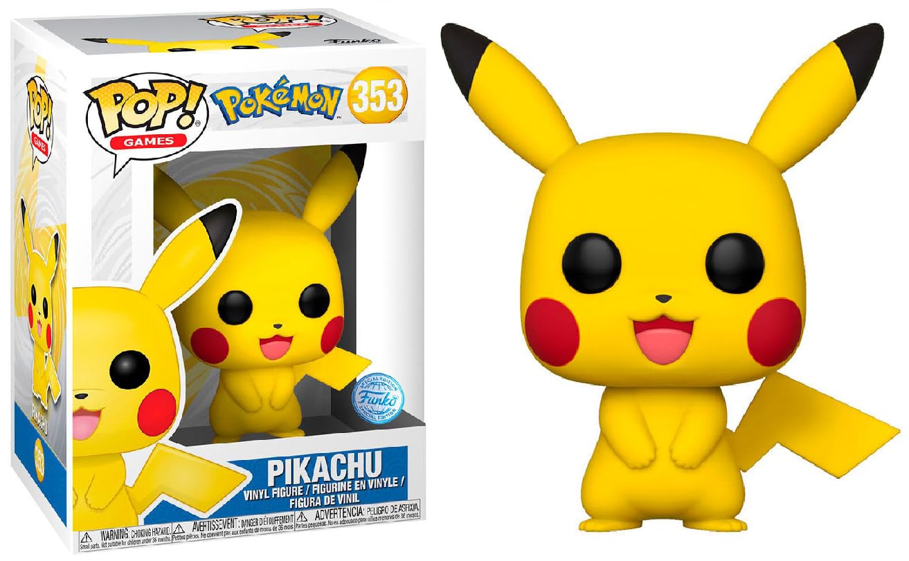 POP Funko Pop! Games Pikachu (Standing) Figure - Special Edition, Vinyl, One Size, Black/Red/Yellow, Model 31528