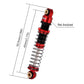 INJORA 45mm Shocks Aluminum Threaded Absorber Oil Damper for FMS FCX24 1/24 RC Crawler Upgrade(Red)