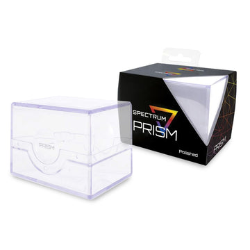Bcw Spectrum Prism Deck Case - Crystal Clear - 2 Ct | Secure Snap Closure Card Deck Case | Fits 100 Double-Sleeved Cards | Tradi